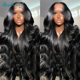 Rosabeauty HD 13X6 Transparent Body Wave Lace Frontal Wig 13X4 Front Human Hair 5X5 Ready To Wear Go Glueless Wig 250 Density 240314