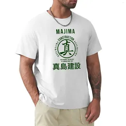 Men's Polos Construction Of Majima T-Shirt O-neck Brand Tee-shirt Blank T Shirts Plain Men Fashion T-shirts Cotton Top Tees