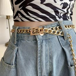 Belts Elegant Women's Belt Metal Chain PU Material Trend Daily Versatile Jeans Dress Small Fragrance Designer