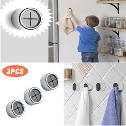 Hooks 3PCS Kitchen Towel Wall Mounted Self Adhesive Dish Clothes Tea Towels Holder Punch Free Wash Cloth Rack Bath Room Gadgets