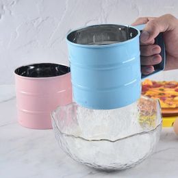 Storage Bottles Semi-Automatic Flour Sifter Handheld Sieve Household Filter Baking Tool Dusting Powder Leakage