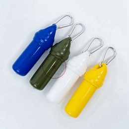 Colourful PVC Soft Rubber Smoking Herb Tobacco Spice Miller Pill Storage Cylinder Stash Case Portable Keychain Waterproof Seal Container Tank Jars Cigarette Holder