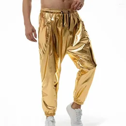 Men's Pants Side Pocket Men Sweatpants Solid Colour Stylish Drawstring Harem With Elastic Waist Pockets For Casual
