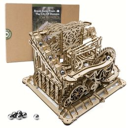 3D Puzzle Adults, DIY Marble Run Model Kits to Build, Wooden Building Kit for Adults and Teens (334 Pcs)
