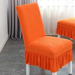 Chair Covers Jacquard Short Velvet Cover Soft Skin-friendly Home Decorative Solid Color Thickend Elastic Cloth