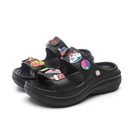 Sandals 2023 South Korea Wedge Platform High Heels Womens Shoes Outdoor Beach Peep Toe Non slip H240328N1Y0