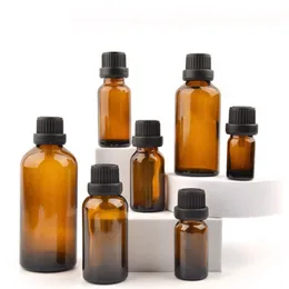 Wholesale Amber Glass Perfume Bottles Empty 5ml 10ml 15ml 30ml 50ml 100ml Refillable Bottles of Essential Oil