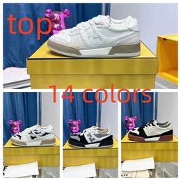 Top scarpe sportive FF da uomo con scarpe casual stringate patchwork di colore a contrasto e scarpine bianche