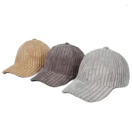 Ball Caps Autumn Winter Light Board Thick Line Corduroy Curved Brim Baseball Cap For Female Fashion Male Student Outdoor Snapback Hat Q188