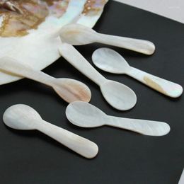 Spoons Ice Cream Coffee Spoon Caviar Imitation Pearl Seashells Household Stirring Teaspoon Kitchen Tool Tableware