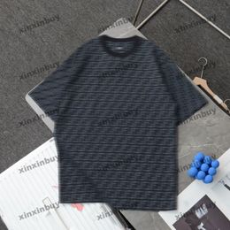 xinxinbuy Men designer Tee t shirt 2024 Italy Double letter printing roma short sleeve cotton women gray black apricot S-3XL