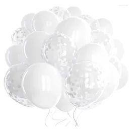 Party Decoration 10pcs White Confetti Balloons Bridal Wedding Latex Balloon Birthday Baby Shower Decorations Globos