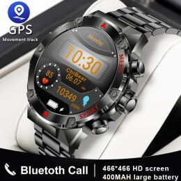 For Huwei Bluetooth Call Smart Watch Men 1.43 Inch 454 454 HD AMOLED Screen Rotary Button GPS Sports Fitness Tracker Smartwatch