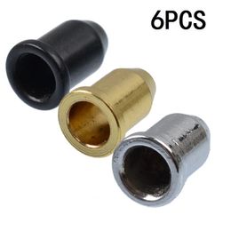 6pcs Electric Guitar Bridge Guitar String Mounting Ferrules Bushing string retainer Balck-Gold-Chrome