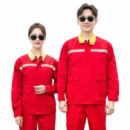 gas Stati Anti Static Work Clothing Electric Factory Workshop Uniforms Reflective Safety Working Suits Labor Protecti Cloth 08ZL#