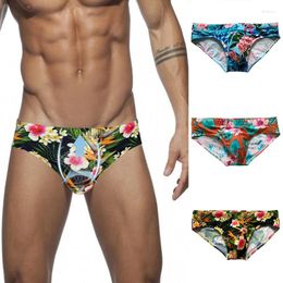 Underpants Push Up Swimming Briefs For Men Swimwear Low Rise Mens Floral Print Swim Trunks Beach Shorts Surffing Bathing Suits Beachwear