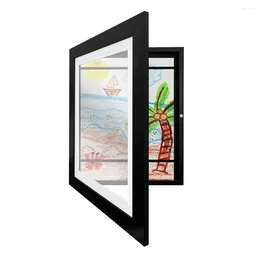 Frames Artwork Picture Frame Easy Change Wooden Front Opening Wall Display For Kids Drawings Artworks Art Projects