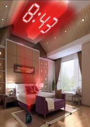 Projection Alarm Clock With Led Lamp Digital Voice Talking Function Led Wall Ceiling Sn Temperature Display bbybdJQ2007104