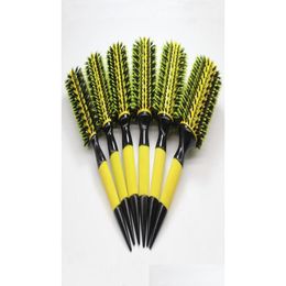 Hair Brushes Wooden With Boar Bristle Mix Nylon Styling Tools Professional Round 6Pcsset 2211053162051 Drop Delivery Products Care Ot4V7
