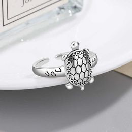 Stylish and Creative Old Tortoise Ring Fashionable and Individualized Trendy and Unique Design Versatile Animal Ring