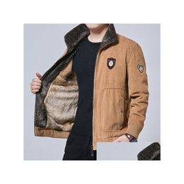 Men'S Jackets Mens 3 Colours Fashion Corduroy Cotton Casual Thicken Lapels Streetwear Outdoor Jacket Motorcycle Outwear Drop Delivery A Dhjfw