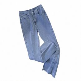 plus Size Women Flared Blue Black Jeans Large Cott Elastic Waist Pocket Denim Trousers Female Pant 3XL 4XL 5XL 6XL 7XL Cloth r60c#