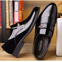 Dress Shoes Men Patent Leather For Male Formal Wedding Party Office Oxfords Business Footwear Moccasins Zapatos