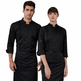 autumn and Winter Clothing Catering Restaurant Canteen Kitchen Short Sleeve Cake Maker Work Clothes Bakery Pastry Cook Chef Unif k0Ap#
