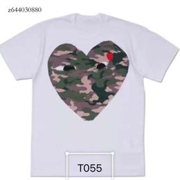 24ss Men's T-shirts Cdg Fashion Mens Play T Shirt Designer Red Heart Commes Casual Women Des Badge Garcons High Quanlity Tshirts Cotton 1:1 summer loose fashion 274