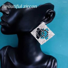 Dangle Earrings Fashion Square Geometric Rhinestone Women's Simple And Exquisite Versatile Temperament Jewellery Gifts Whole