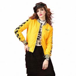 yellow Winter coat for women short jackets for women Women's Lg Sleeve coat Woman clothing Women's top 14OV#