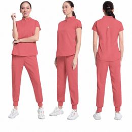 custom Print Logo Medical Nursing Scrubs Surgery Pet Shop Doctor Uniform Breathable Beauty Sal Dentistry Pet Work Wear Suit 31y4#