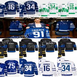 #34 Auston Matthews hockey jersey #16 Mitchell Marner William Nylander Ryan Reaves Morgan Rielly Max Domi Matthew Knies John Tavares Custom Men Youth Women