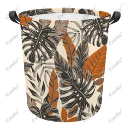 Laundry Bags Colourful Tropical Leaves Foldable Basket Hamper Dirty Clothes Storage Organiser Bucket Homehold Bag