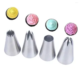 Baking Tools 4Pcs/set #4B#1M#1A#2D Stainless Steel Pastry Nozzles Icing Piping Nozzle Tips Cupcake Cake Decorating