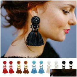 Dangle & Chandelier New Bohemian Statement Tassel Earrings For Women Vintage Ethnic Drop Fringe Fashion Jewellery Female Delivery Dhirw