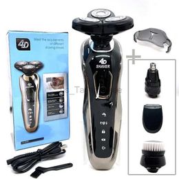 Electric Shavers New Electric Shaver for Men 4D Electric Beard Trimmer USB Rechargeable Professional Hair Trimmer Hair Cutter Adult Razor for Men 240329