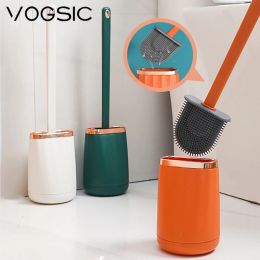 Brushes VOGSIC WC Cleaner Brush Toilet Brush Home Cleaning Tools Light Luxury Handle Hanging Storage Organisation Bathroom Accessories