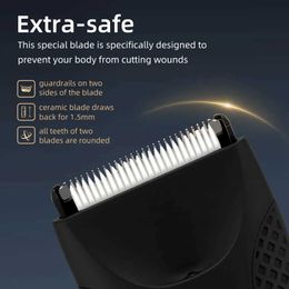 Electric Shavers Mens Hair Removal Intimate Areas Pubic Hair Electirc Razor for Men Wet and Dry Body Shavers with LED Body Trimmer Men Balls 24329