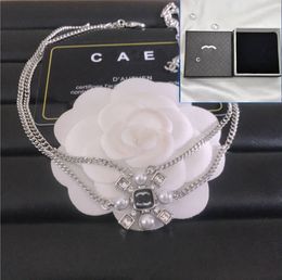 Klassiker Stil Hochzeit silberte Kette Designer hochwertiger Schmuck Halskette Luxus Anhänger Halskette Designer Schmuck Silber Hochwertige Geschenkbox