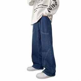 mens Jeans Harem Pants Fi Pockets Desinger Loose fit Baggy Moto Jeans Men Stretch Retro Streetwear Relaxed Men Jeans 12Rq#