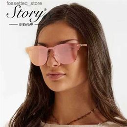 Sunglasses Story Brand Designer Rose Gold Sunglasses Womens Cat Eye Sunglasses Womens Mirror Sports Sunglasses Womens Sunglasses L240322