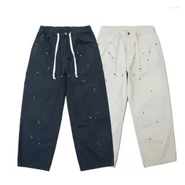 Men's Pants Men Cityboy Lumberjack Trousers Japanese Streetwear Vintage Amikaki Fashion Paint Loose Casual Cargo Baggy Man