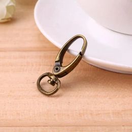 Metal Lobster Clasp Clips Key Hook Keychain Split Key Ring Findings Clasps Antique Bronze Luggage Bag Buckle Lobster Clasps