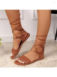 Sandals Women's Cross Strap 2024 Summer Fashion Flat Open Toe For Women Gladiator Beach Flip Flops Zapatos