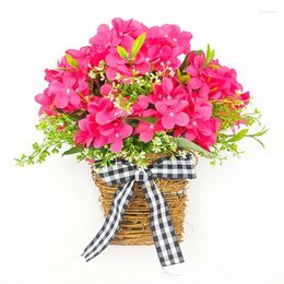 Decorative Flowers Artificial Flower Baskets Long Lasts Fade Resistants Fake Plant With Ribbon Suitable For Any Occasion Holiday