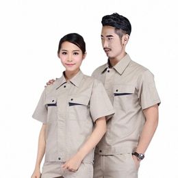 summer Work Clothing Men Women Auto Repair Electric Workshop Durable Uniforms Car Mechanical Tooling Cstructi Coveralls S-3x Z34M#