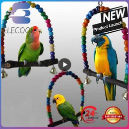 Other Bird Supplies Swing Stand Adjustable Entertaining Natural Durable Safe Parrot For Parrots