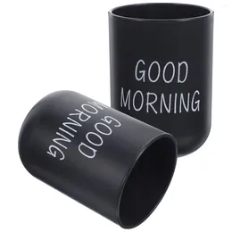 Mugs 2 Pcs Home Bathroom Drinking Glasses Toothbrush Holder Cup Travel Tumbler Cups Pp Toothpaste