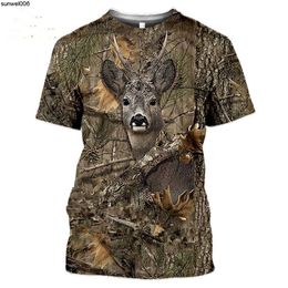 Spring and Summer Outdoor Jungle Camouflage Animal Mesh T-shirt Mens Womens Sports Leisure Short Sleeve